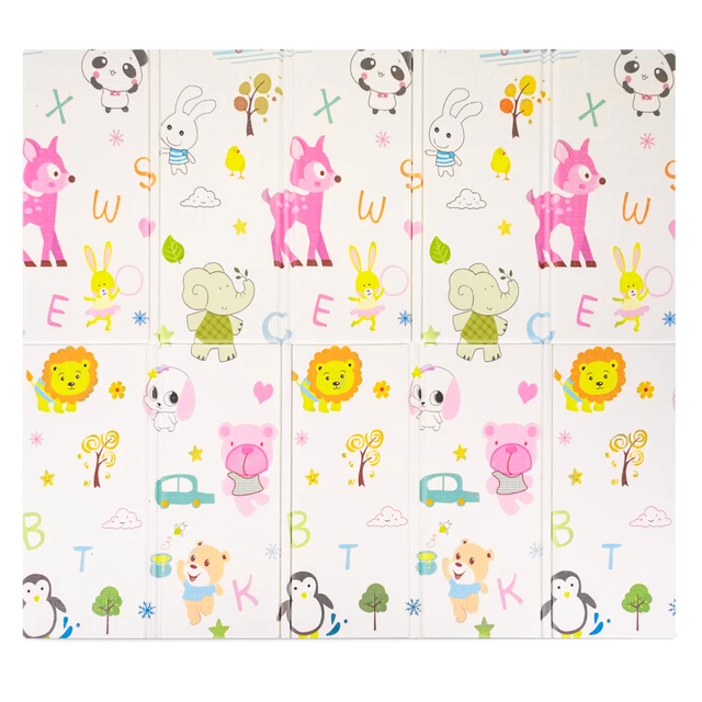 Faltbare Kindermatte inSPORTline Michlino 150x180x1,2 cm - Safari/Silnice