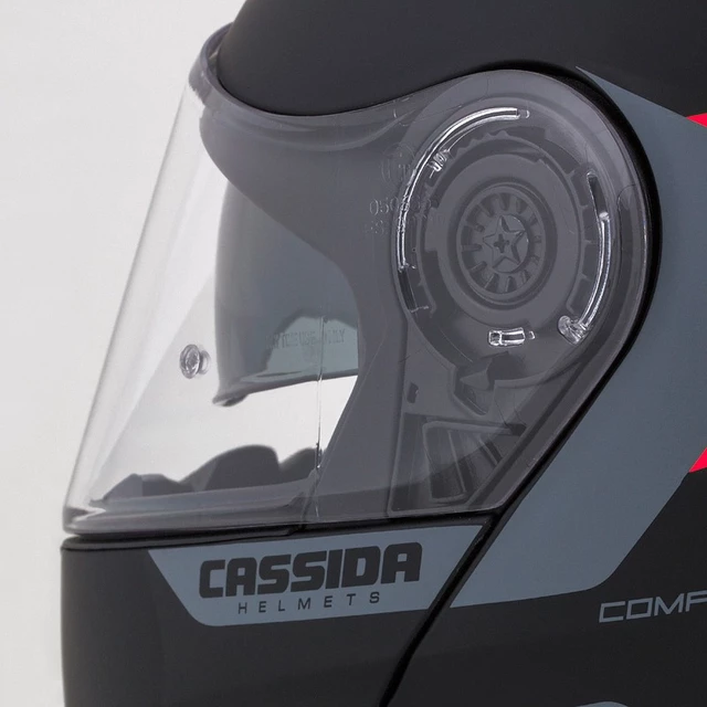 Cassida Compress 2.0 Refraction Motorradhelm - gelb hivis/schwarz/grau