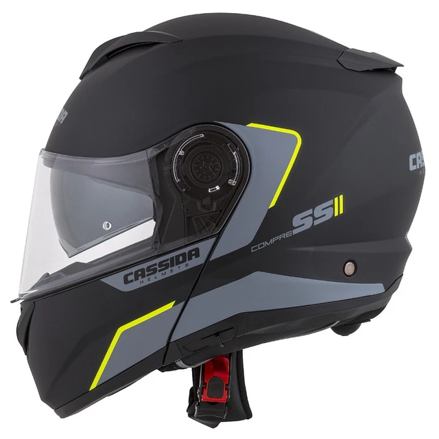 Cassida Compress 2.0 Refraction Motorradhelm - gelb hivis/schwarz/grau