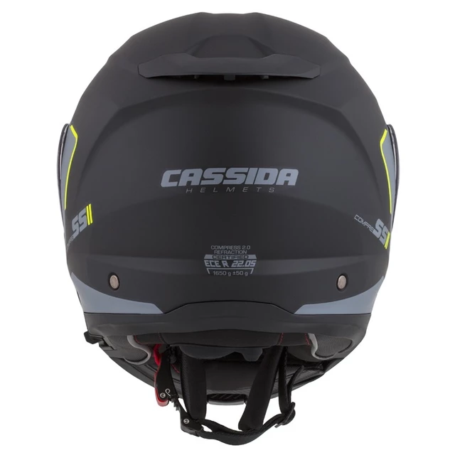 Cassida Compress 2.0 Refraction Motorradhelm - gelb hivis/schwarz/grau