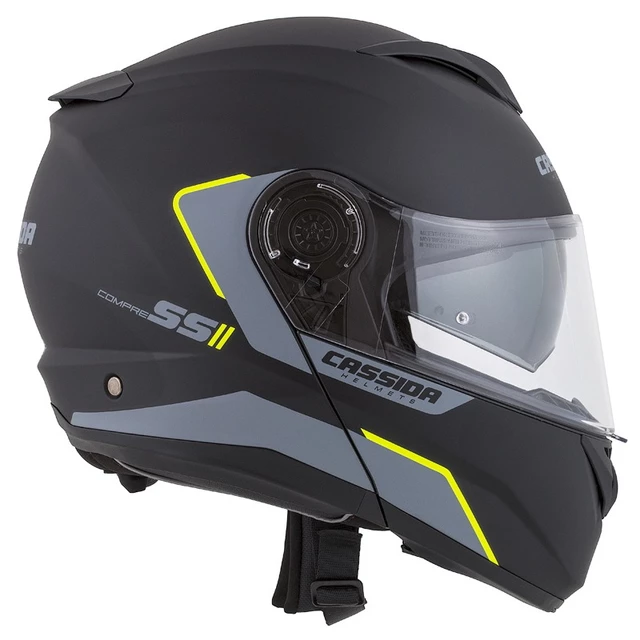 Cassida Compress 2.0 Refraction Motorradhelm - gelb hivis/schwarz/grau