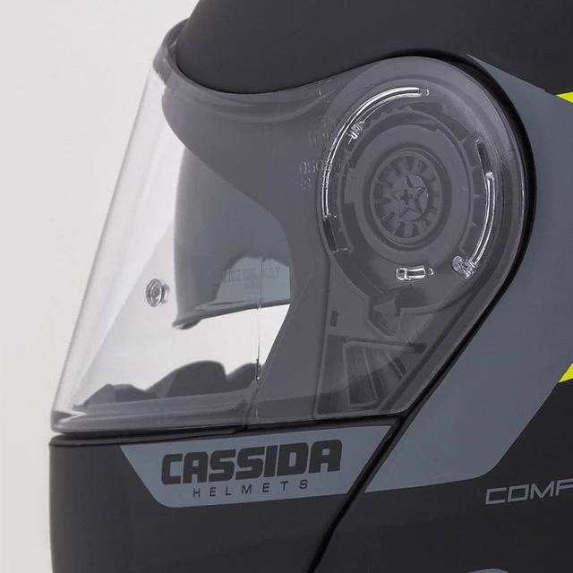 Cassida Compress 2.0 Refraction Motorradhelm - gelb hivis/schwarz/grau