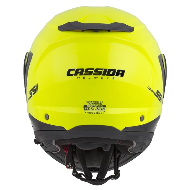 Cassida Compress 2.0 Refraction Motorradhelm - gelb hivis/schwarz/grau