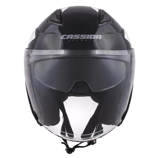 Cassida Jet Tech Corso Motorradhelm - schwarz matt/gelb hi-vis