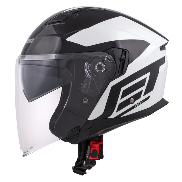 Cassida Jet Tech Corso Motorradhelm - schwarz matt/gelb hi-vis