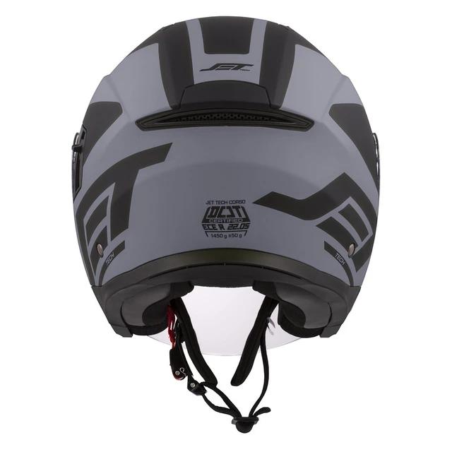 Cassida Jet Tech Corso Motorradhelm - schwarz matt/gelb hi-vis