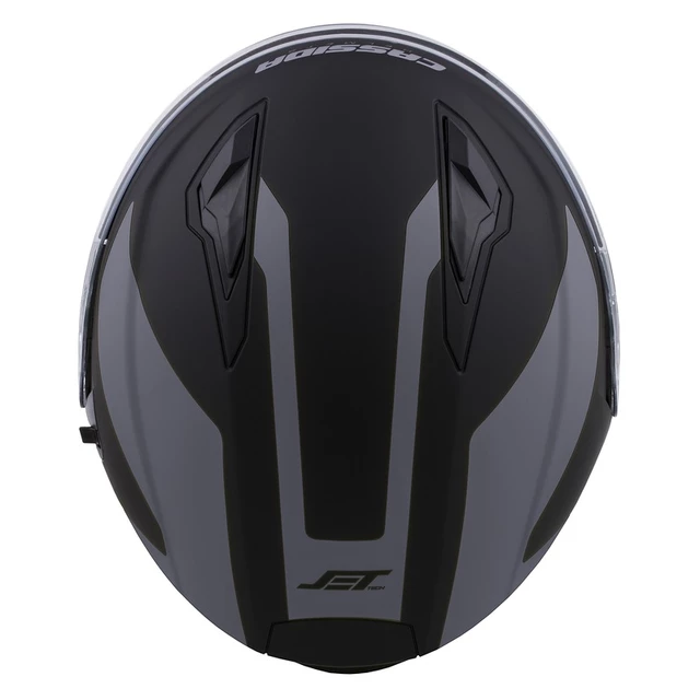 Cassida Jet Tech Corso Motorradhelm - schwarz matt/gelb hi-vis