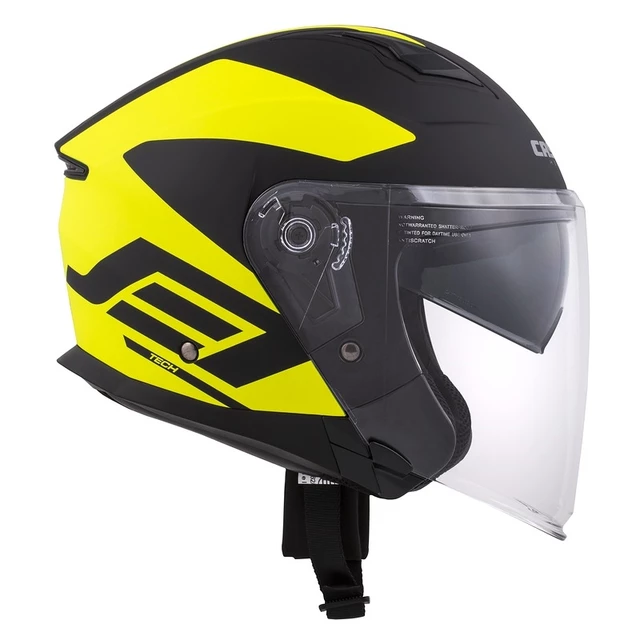 Cassida Jet Tech Corso Motorradhelm - schwarz matt/gelb hi-vis