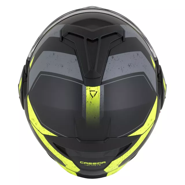 Cassida MultiFlip Korp P/J Klapp-Motorradhelm - schwarz matt/gelb hivis/grau