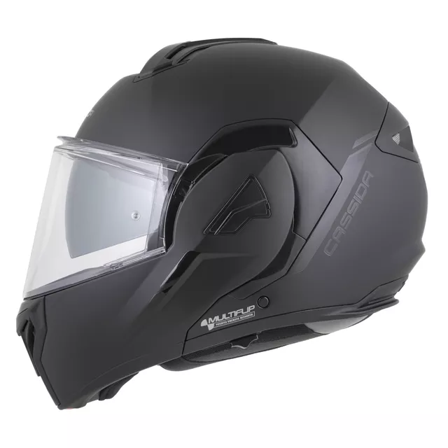 Cassida MultiFlip Solid BlackOut P/J Klapp-Motorradhelm - černá matná/černá