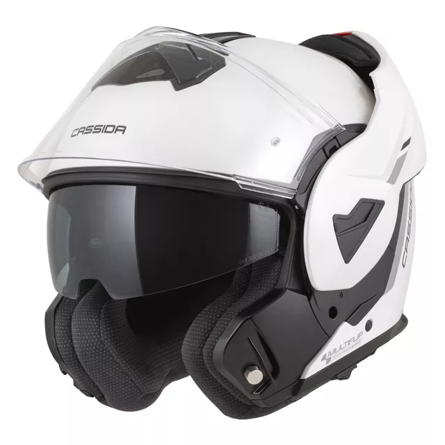Cassida MultiFlip Solid P/J Klapp-Motorradhelm - černá matná/červená/šedá