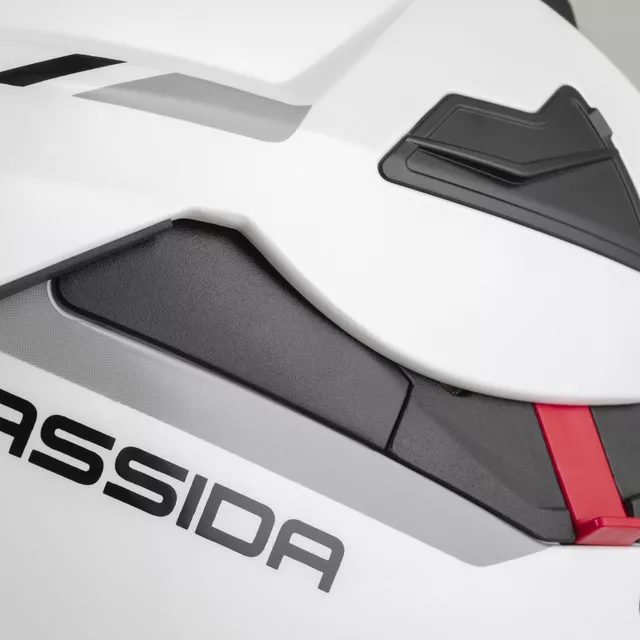 Cassida MultiFlip Solid P/J Klapp-Motorradhelm - černá matná/červená/šedá