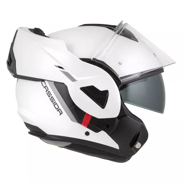 Cassida MultiFlip Solid P/J Klapp-Motorradhelm - černá matná/červená/šedá