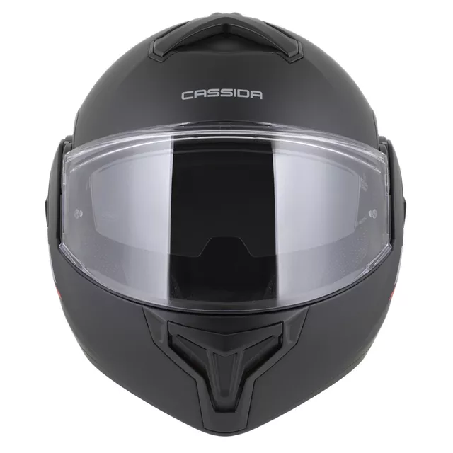 Cassida MultiFlip Solid P/J Klapp-Motorradhelm - černá matná/červená/šedá
