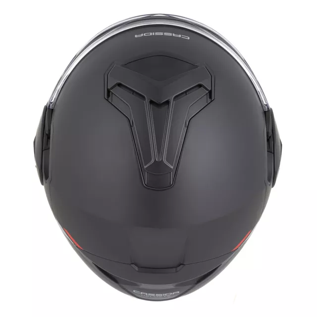Cassida MultiFlip Solid P/J Klapp-Motorradhelm - černá matná/červená/šedá