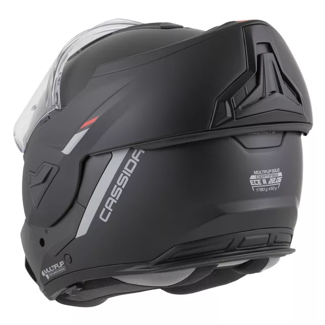 Cassida MultiFlip Solid P/J Klapp-Motorradhelm - černá matná/červená/šedá