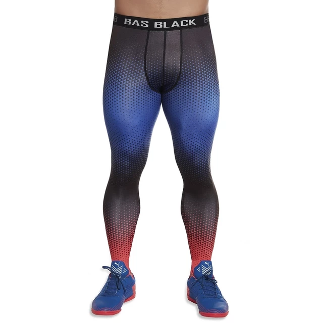 BAS BLACK Quantum Herren Leggings - M - blau-rot