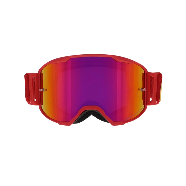 Motocross-Brille RedBull Spect Strive Panovision, rot matt, lila Spiegelplexi