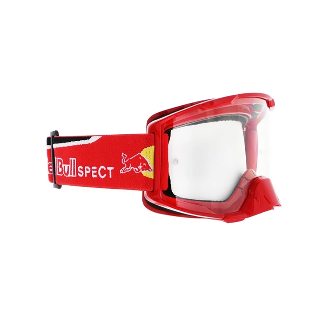Motocross-Schutzbrille RedBull Spect Strive, rot matt, klares Plexiglas