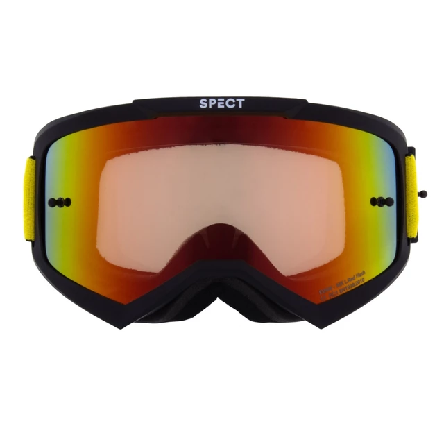RedBull Spect Evan Motocrossbrille, schwarz matt, rot verspiegeltes Plexiglas