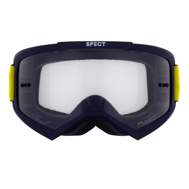 Motocross-Schutzbrille RedBull Spect Evan, blau matt, klares Plexiglas
