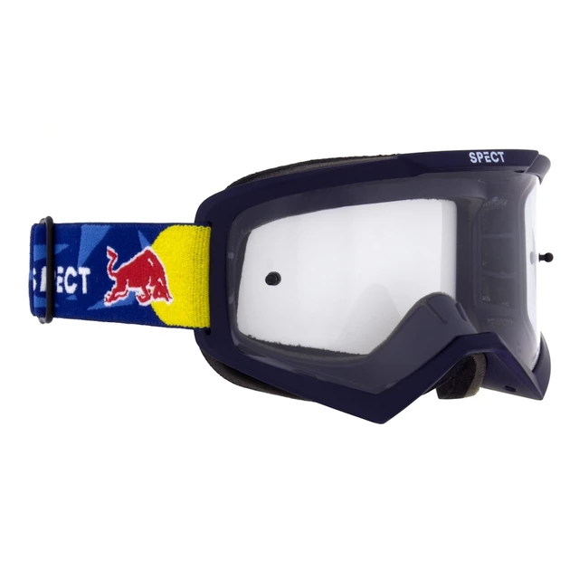 Motocross-Schutzbrille RedBull Spect Evan, blau matt, klares Plexiglas
