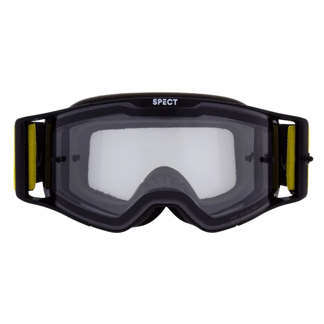Motocross-Schutzbrille RedBull Spect Torp, schwarz, klares Plexiglas