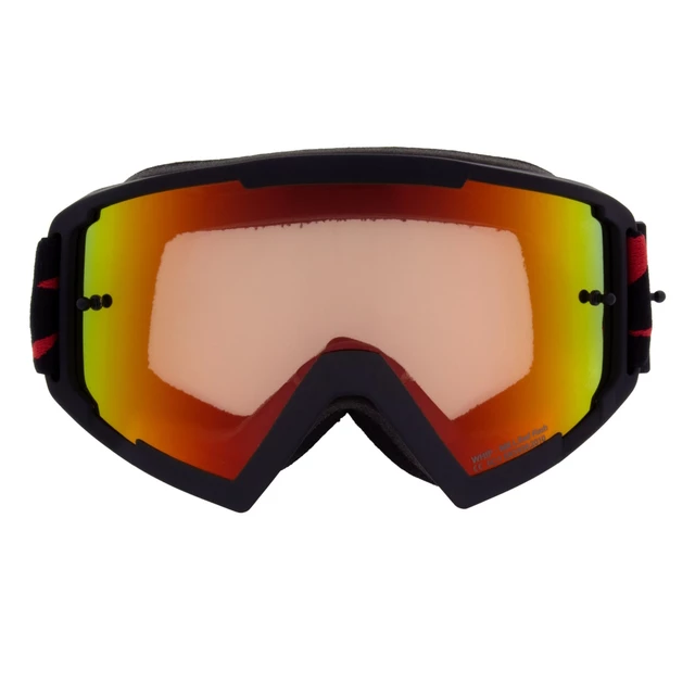 Motocrossbrille RedBull Spect Whip, schwarz matt, rot verspiegeltes Plexiglas