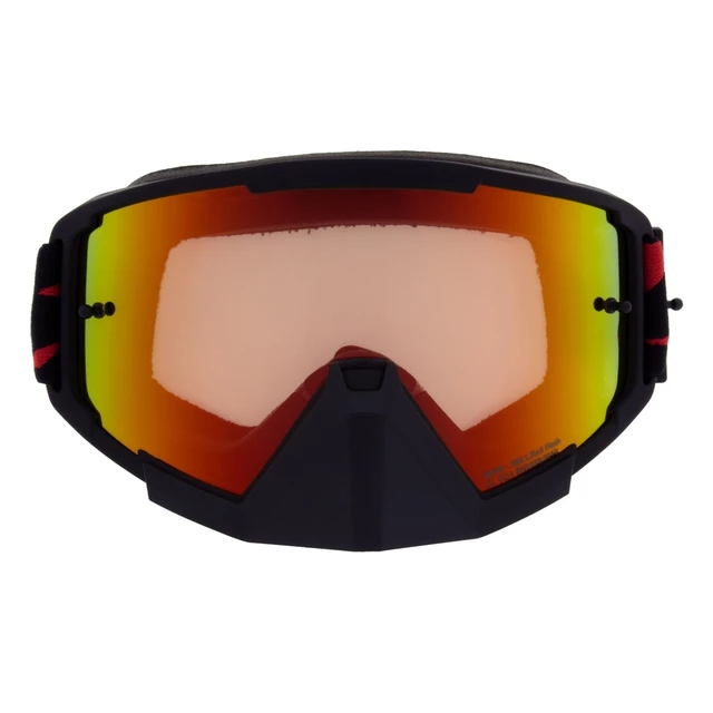 Motocrossbrille RedBull Spect Whip, schwarz matt, rot verspiegeltes Plexiglas