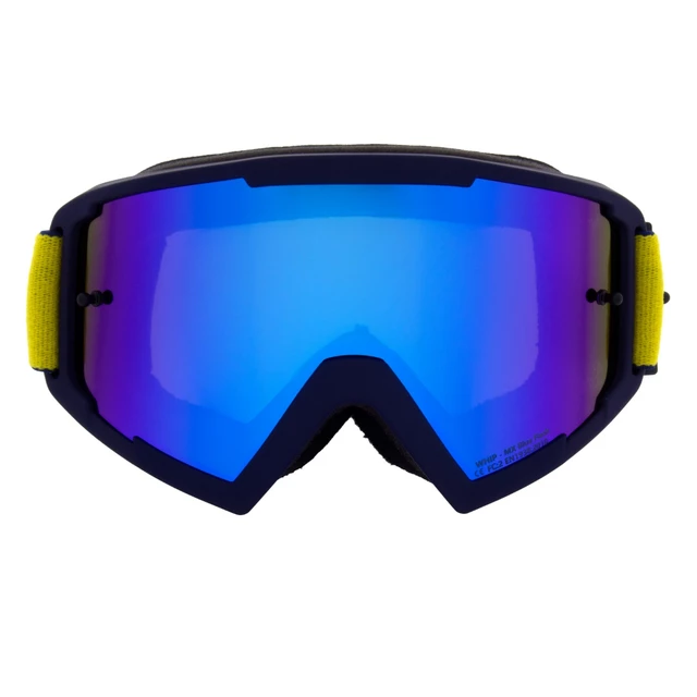 Motocross-Brille RedBull Spect Whip, blau matt, spiegelblaues Plexiglas