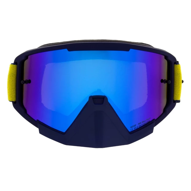 Motocross-Brille RedBull Spect Whip, blau matt, spiegelblaues Plexiglas