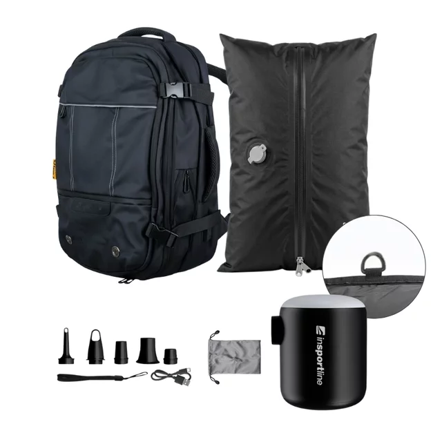 Reiserucksack inSPORTline Wingmate mit Minipumpe und Vakuumbeutel