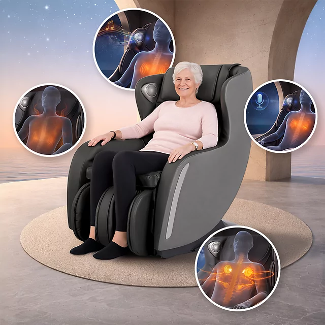 inSPORTline Massagesessel Fidardo - schwarz-grau