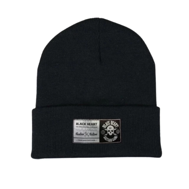 Kulich BLACK HEART Logo Totenkopf - schwarz - schwarz
