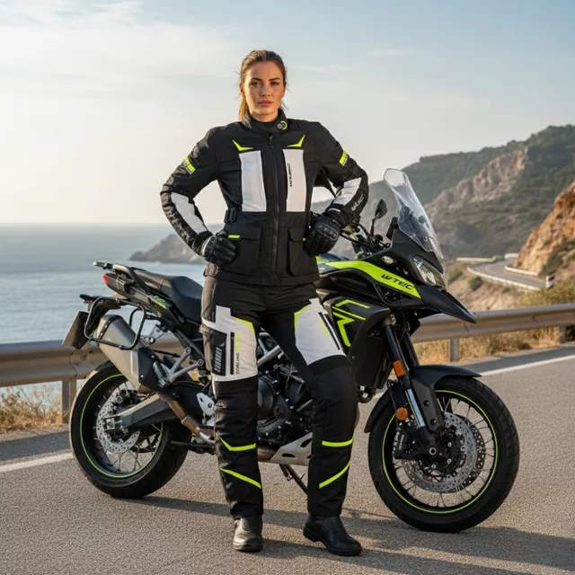 W-TEC Warao Lady Moto Jacke - schwarz-fluo
