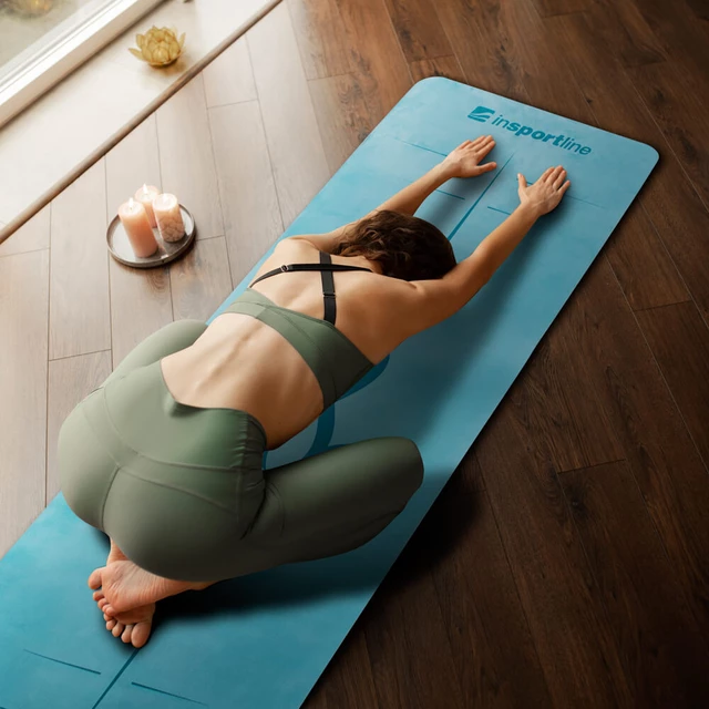 Yogamatte inSPORTline Padvana 183x61x0,4 cm - schwarz