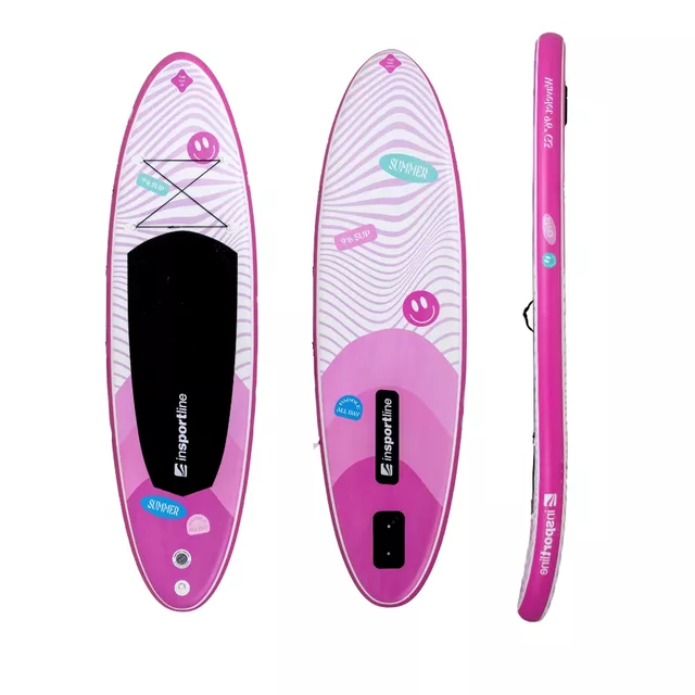 Paddleboard mit Zubehör inSPORTline Wavelet 9'6" - rosa