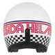 Cassida Oxygen Rondo 2.0 Motorradhelm weiß Perle/rot/blau/schwarz