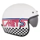 Cassida Oxygen Rondo 2.0 Motorradhelm weiß Perle/rot/blau/schwarz