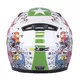 W-TEC FS-815G Tagger Green Kinderintegralhelm - weiss-grün mit Graphik