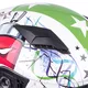 W-TEC FS-815G Tagger Green Kinderintegralhelm - weiss-grün mit Graphik