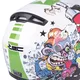 W-TEC FS-815G Tagger Green Kinderintegralhelm - weiss-grün mit Graphik