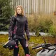 Damen Leder-Motorradhandschuhe W-TEC NF-4206 - schwarz-weiß