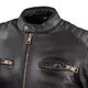 Herren Leder Motorradjacke W-TEC Stripe - schwarz mit beigen Streifen