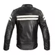 Herren Leder Motorradjacke W-TEC Stripe - schwarz mit beigen Streifen