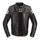 Herren Leder Motorradjacke W-TEC Stripe - schwarz mit beigen Streifen