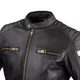Herren Leder Motorradjacke W-TEC Stripe - schwarz mit beigen Streifen