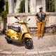 W-TEC Wallbridge Karamell Moto Jeans - karamelová