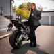 W-TEC Barbata Damen-Motorradjacke - černo-šedo-růžová