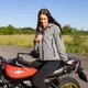 W-TEC Algenia Damen-Softshell-Motorradjacke - grau